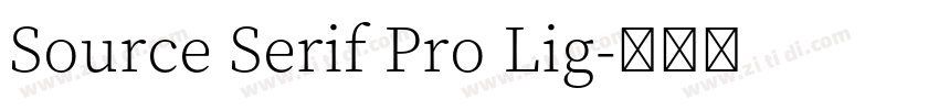 Source Serif Pro Lig字体转换